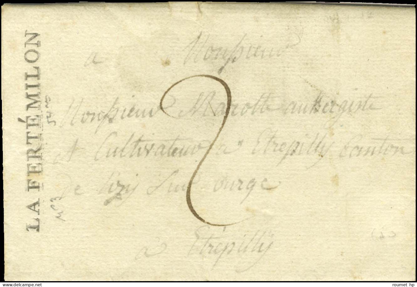 LA FERTE MILON Sur Lettre Avec Texte Daté Du 4 Novembre 1814. Rare Marque Postale Du 18e Utilisée Très Tardivement. - SU - Autres & Non Classés