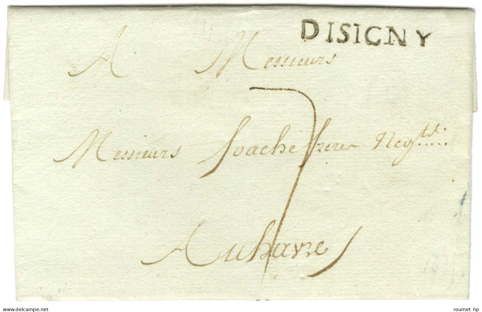 DISIGNY (L N° 4) Sur Lettre Avec Texte Daté Du 24 Juillet 1791 Pour Le Havre. - SUP. - R. - Sonstige & Ohne Zuordnung