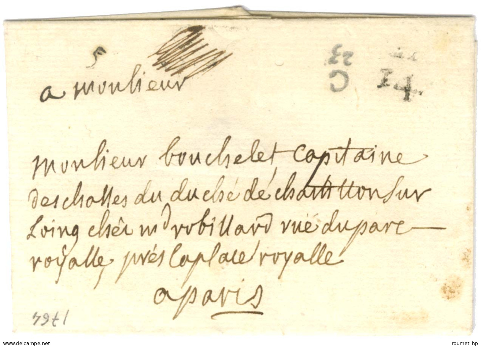 Lettre En Port Payé Avec Texte Daté 1764 Remise Au Boitier C / 23 Pour Paris. - TB / SUP. - Sonstige & Ohne Zuordnung