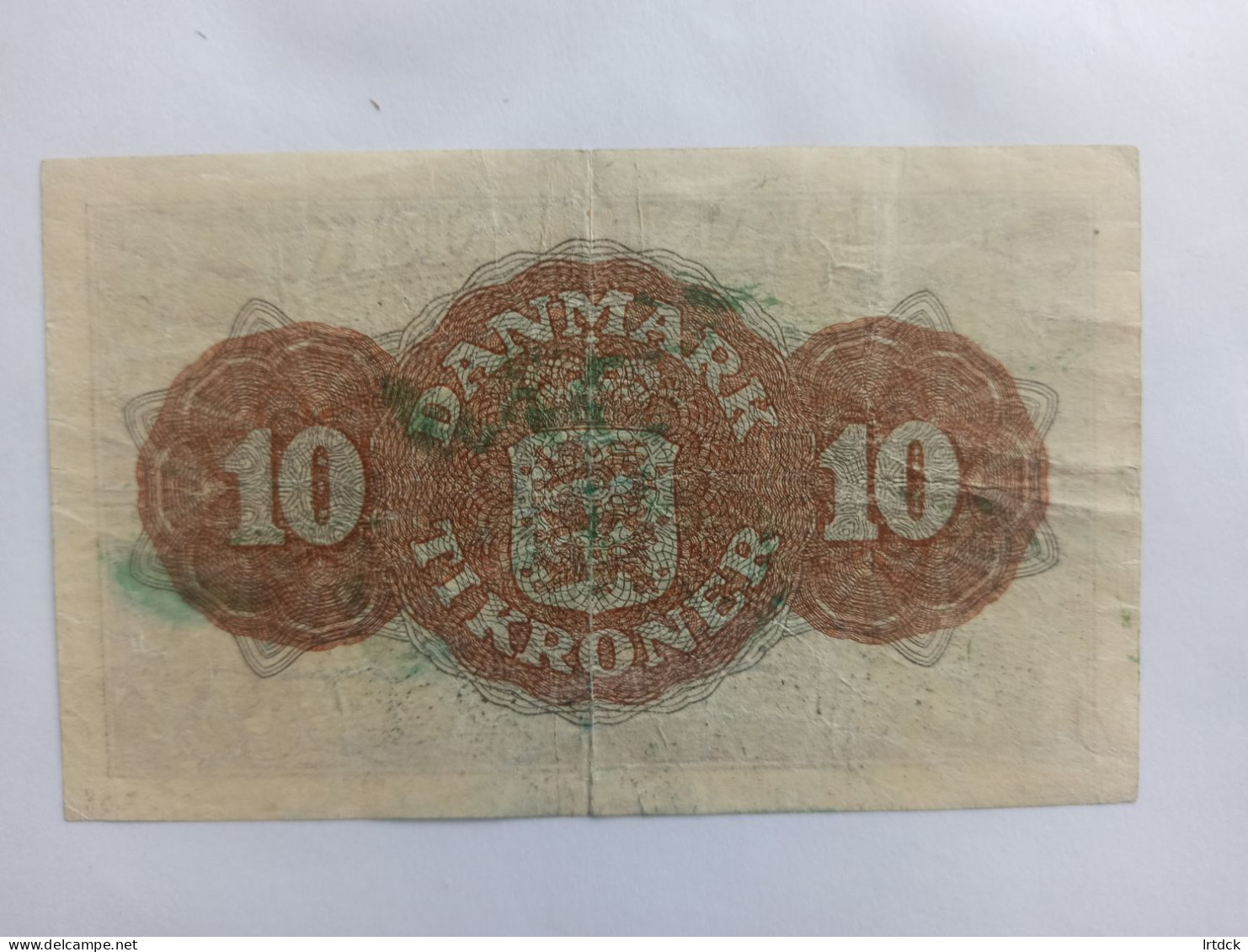 Billet Danemark 10 Kroner 1944 - Dinamarca