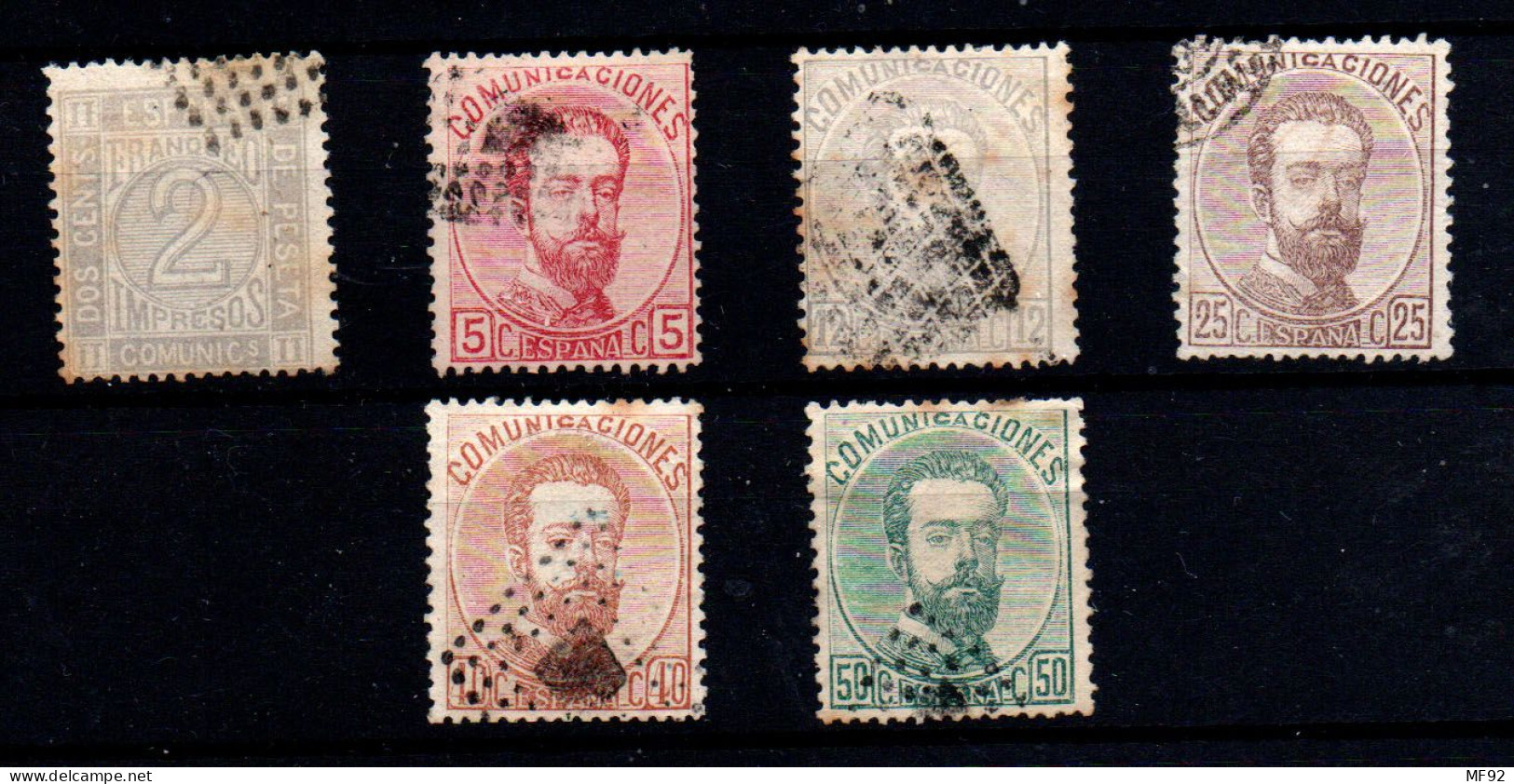 España Nº 116, 118, 122, 124/6. Año 1872 - Used Stamps