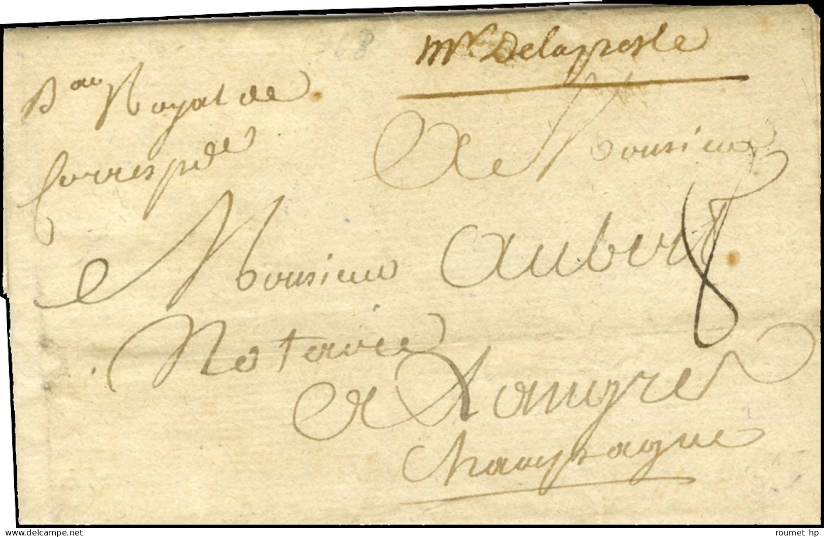 '' Bau Royal De Correspondance '' (S N° 9082) Sur Lettre Avec Texte Daté 1768 Pour La Champagne. - TB / SUP. - R. - Unclassified