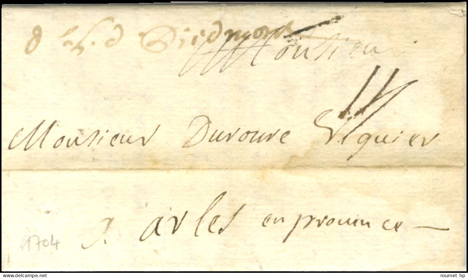 '' De L. D Piémont '' (SE N° 2) Sur Lettre Avec Texte Daté Du 3 Avril 1704 Pour Arles. - TB / SUP. - R. - Army Postmarks (before 1900)