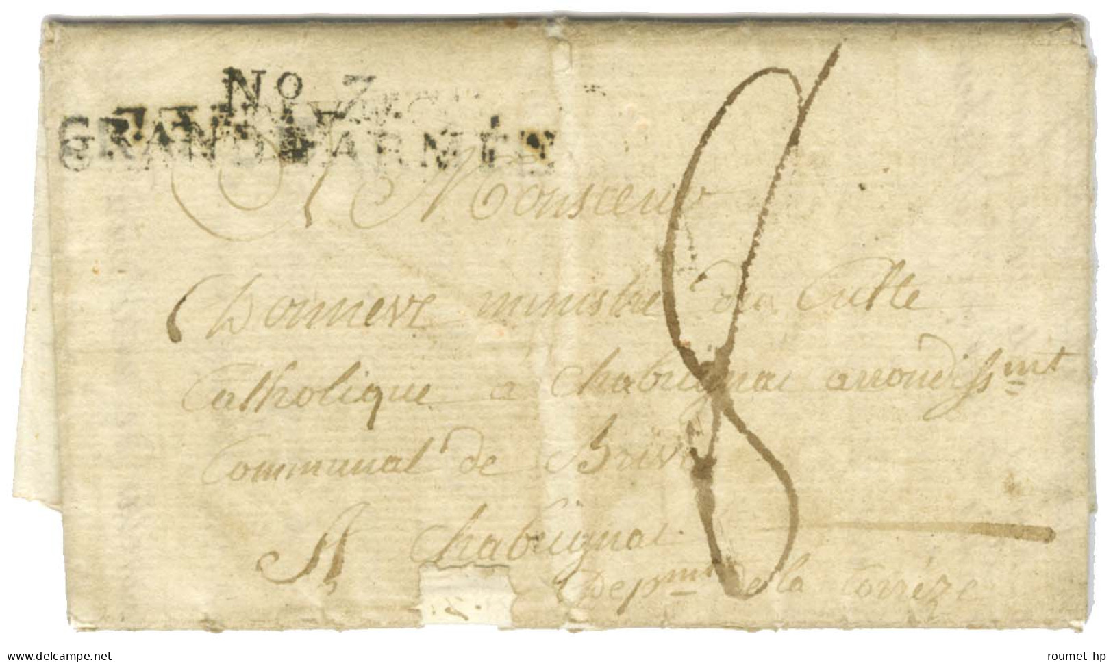 N° 7 / GRANDE-ARMÉE Sur Lettre Avec Texte Daté D'Augsbourg Le 3 Brumaire An 14. - TB. - Army Postmarks (before 1900)