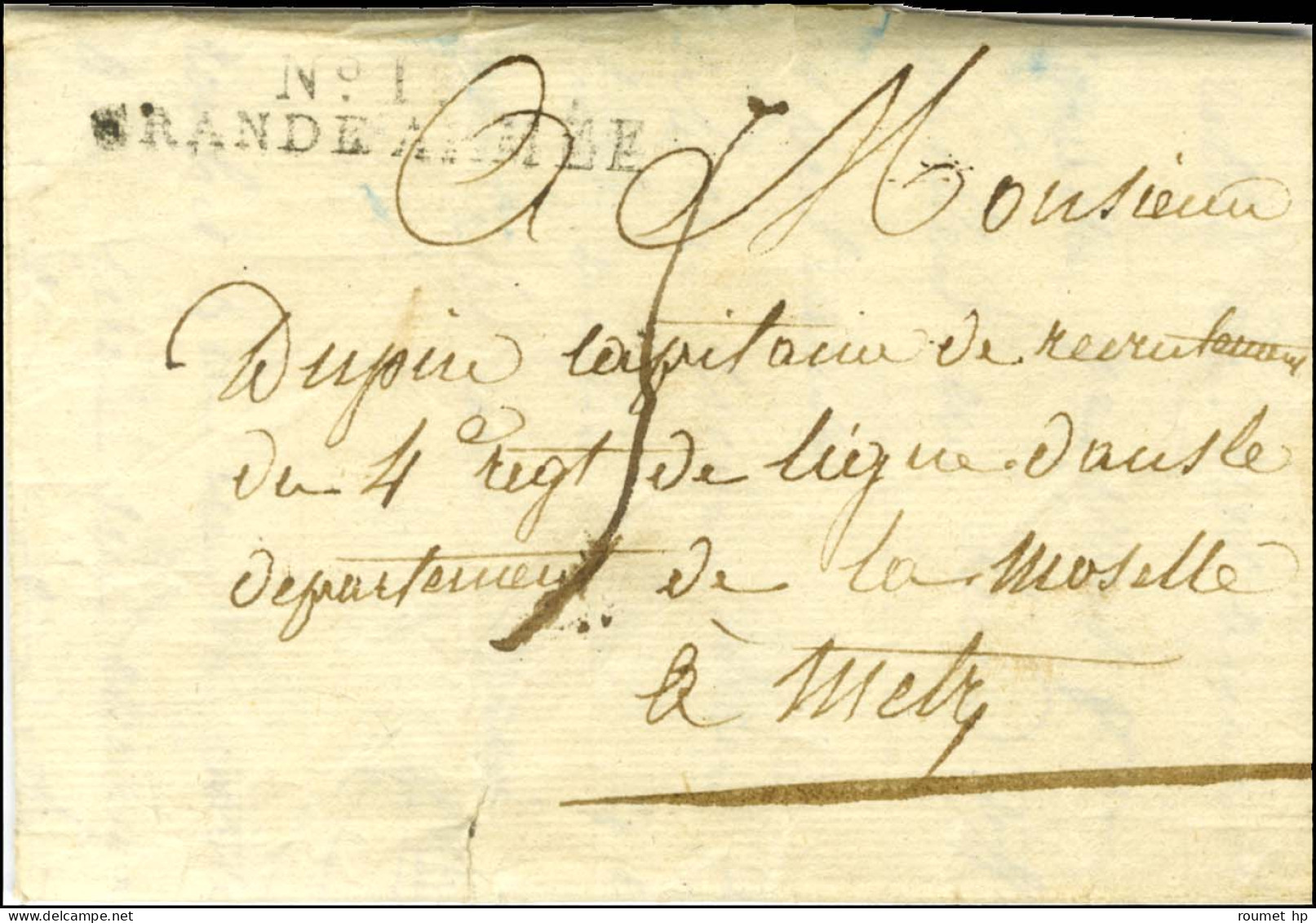 N° 19 / GRANDE-ARMÉE Sur Lettre Avec Texte Daté De Dresde Le 1 Juin 1813 Pour Metz. - TB. - R. - Armeestempel (vor 1900)