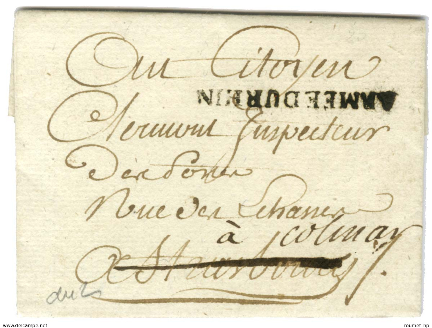 ARMÉE DU RHIN (47 Mm) Sur Lettre Avec Texte Daté De Landau Le 6 Nivôse An 2 Pour Strasbourg Réexpédiée à Colmar. - SUP. - Army Postmarks (before 1900)