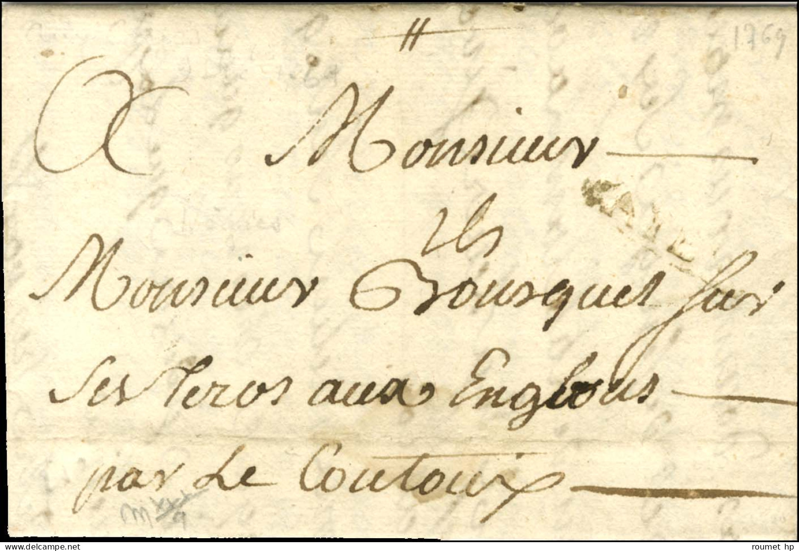 CAYES (Jamet N° 1) Sur Lettre Avec Texte Daté Du 9 Décembre 1769 Pour Le Coutoux. - TB. - R. - Other & Unclassified