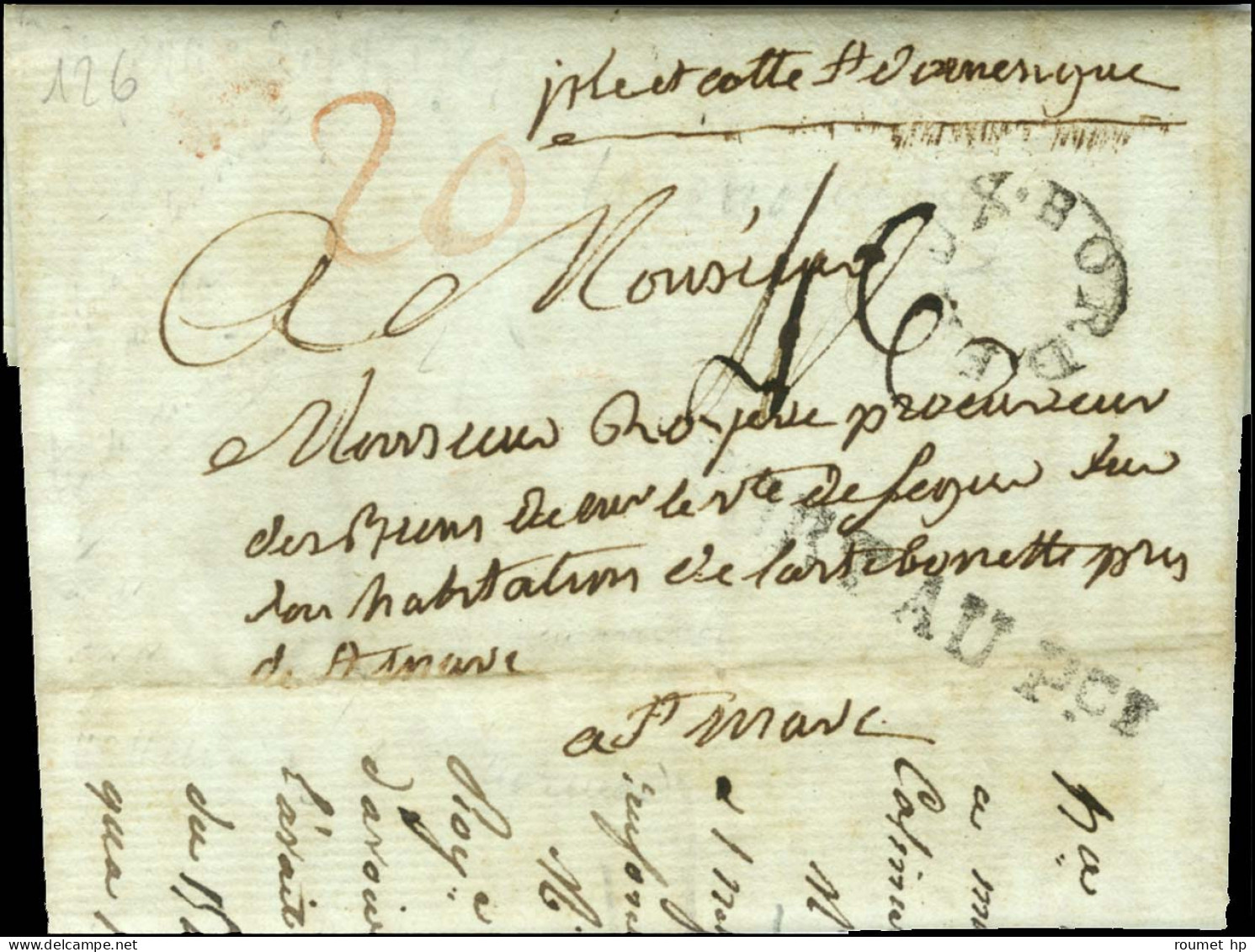 Lettre De 6 Pages Avec Superbe Texte Historique Daté De Bergerac Le 20 Avril 1787 Pour Saint Marc. Au Recto, Mention Man - Sonstige & Ohne Zuordnung