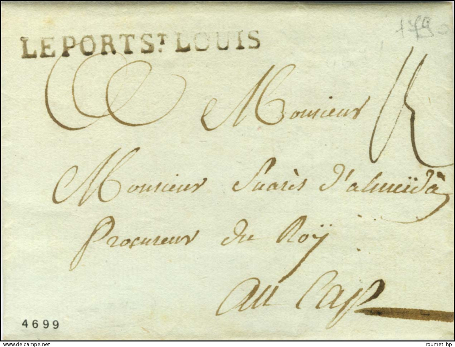LE PORT ST LOUIS (Jamet N° 1) Sur Lettre Avec Texte Daté Du 7 Mai 1790 Pour Le Cap. - SUP. - R. - Andere & Zonder Classificatie