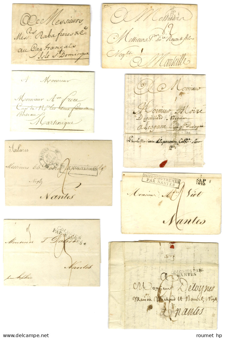 Lot De 33 Lettres Avec Marques Postales D'entrée Maritimes Et Divers. - TB. - Verzamelingen