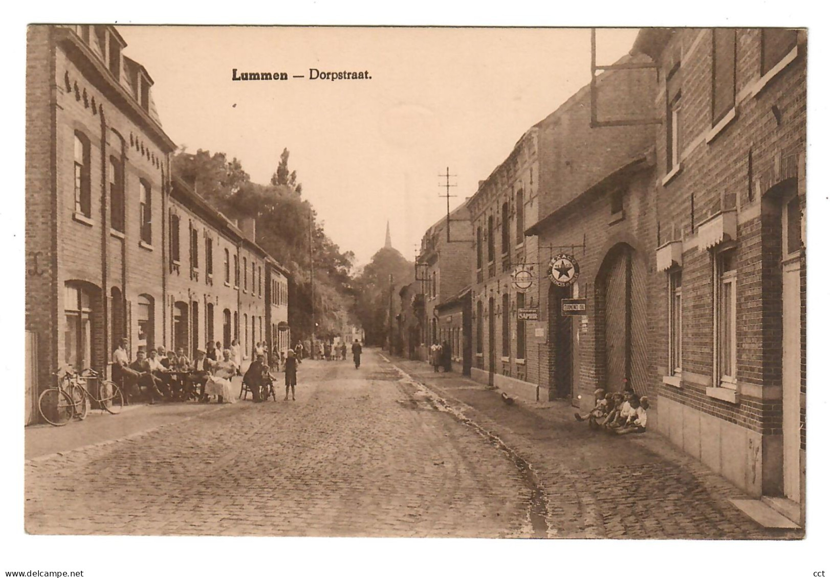 Lummen Dorpstraat Uitg G Steegmans-Vanheel Pub Texaco Essences Et Huiles + Diamond Oil - Lummen