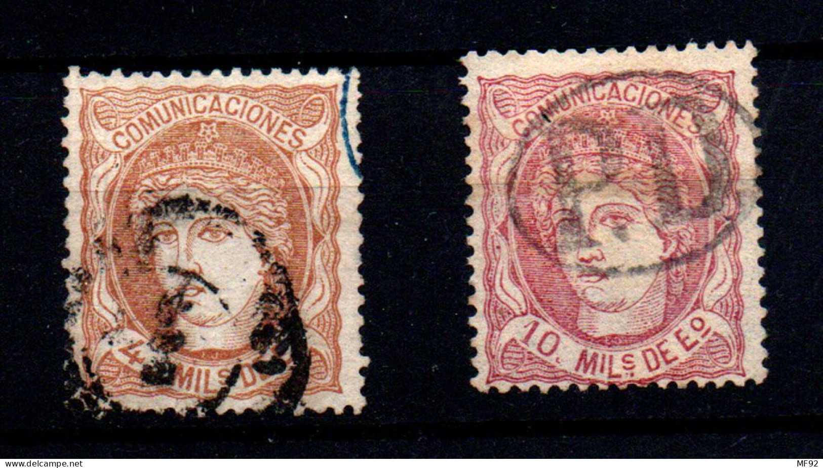 España Nº 104/5. Año 1870 - Used Stamps