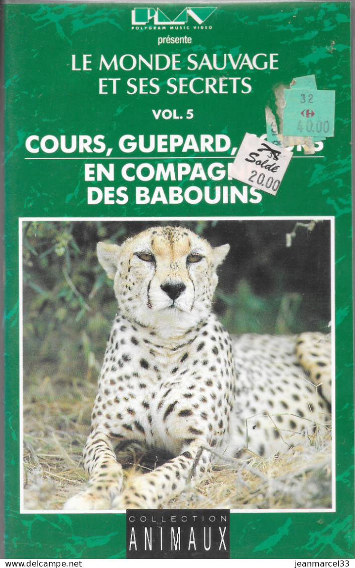 K7 VHS  Cours, Guépard, Cours En Compagnie Des Babouins - Documentales