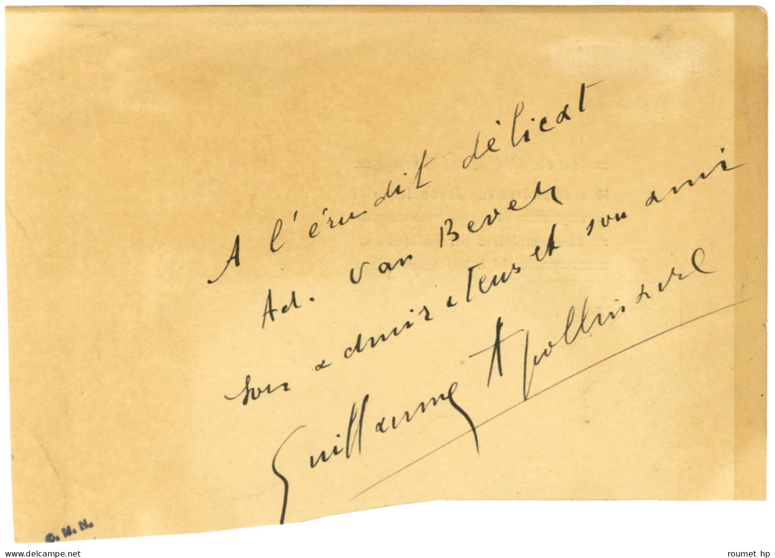 APOLLINAIRE Guillaume (1880-1918), Poète Et écrivain. - Andere & Zonder Classificatie