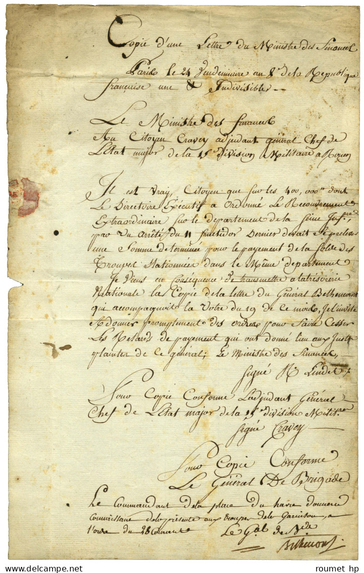 BÉTHENCOURT Antoine De (1759-1801), Général Portugais De La Révolution. - Autres & Non Classés