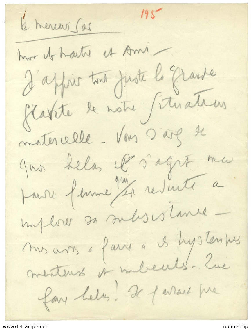 CÉLINE Louis Ferdinand Destouches, Dit (1894-1961), écrivain. - Andere & Zonder Classificatie