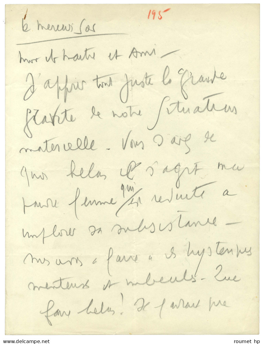 CÉLINE Louis Ferdinand Destouches, Dit (1894-1961), écrivain. - Other & Unclassified