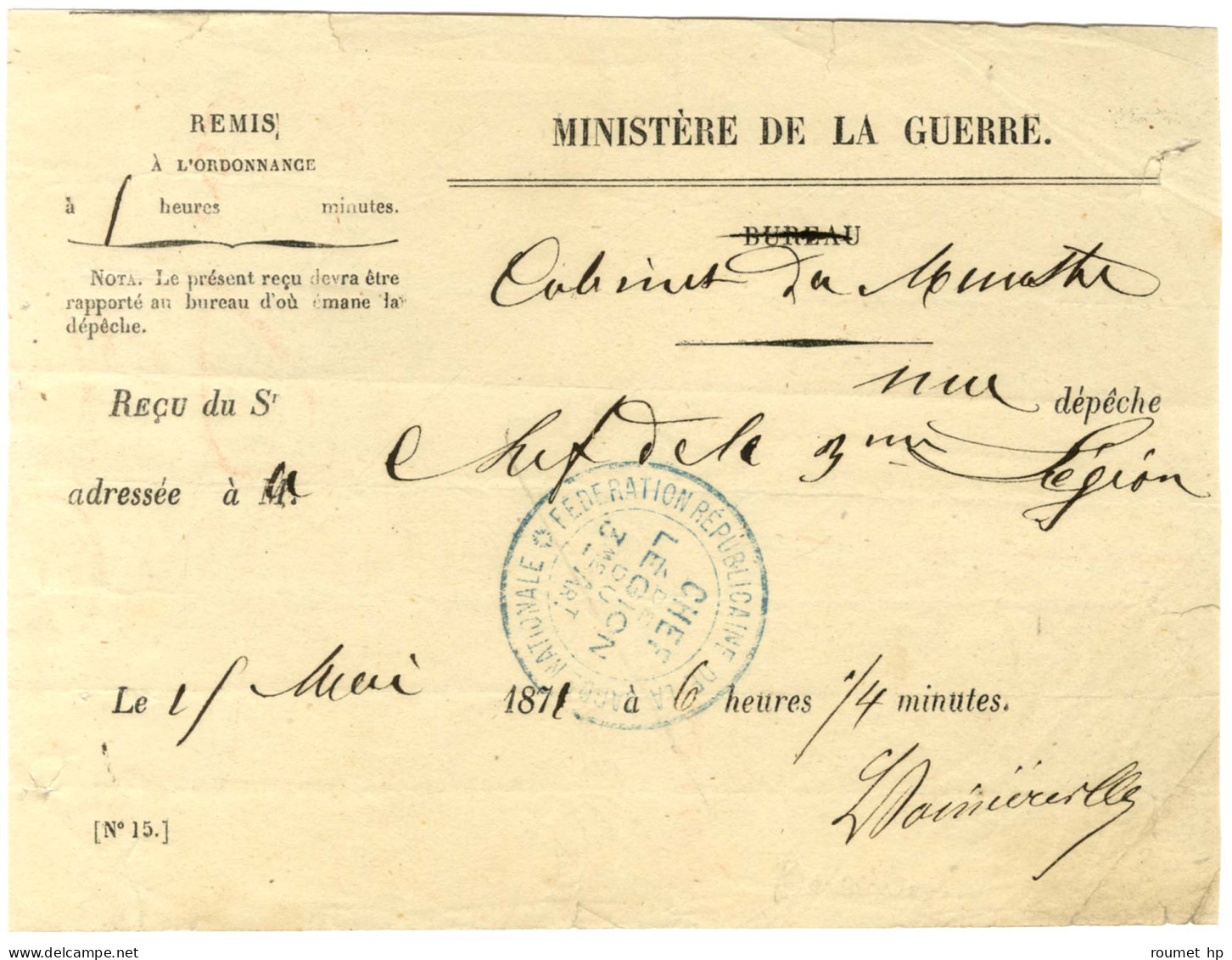 COMMUNE -/- GARDE NATIONALE -/- LÉGION. - Autres & Non Classés