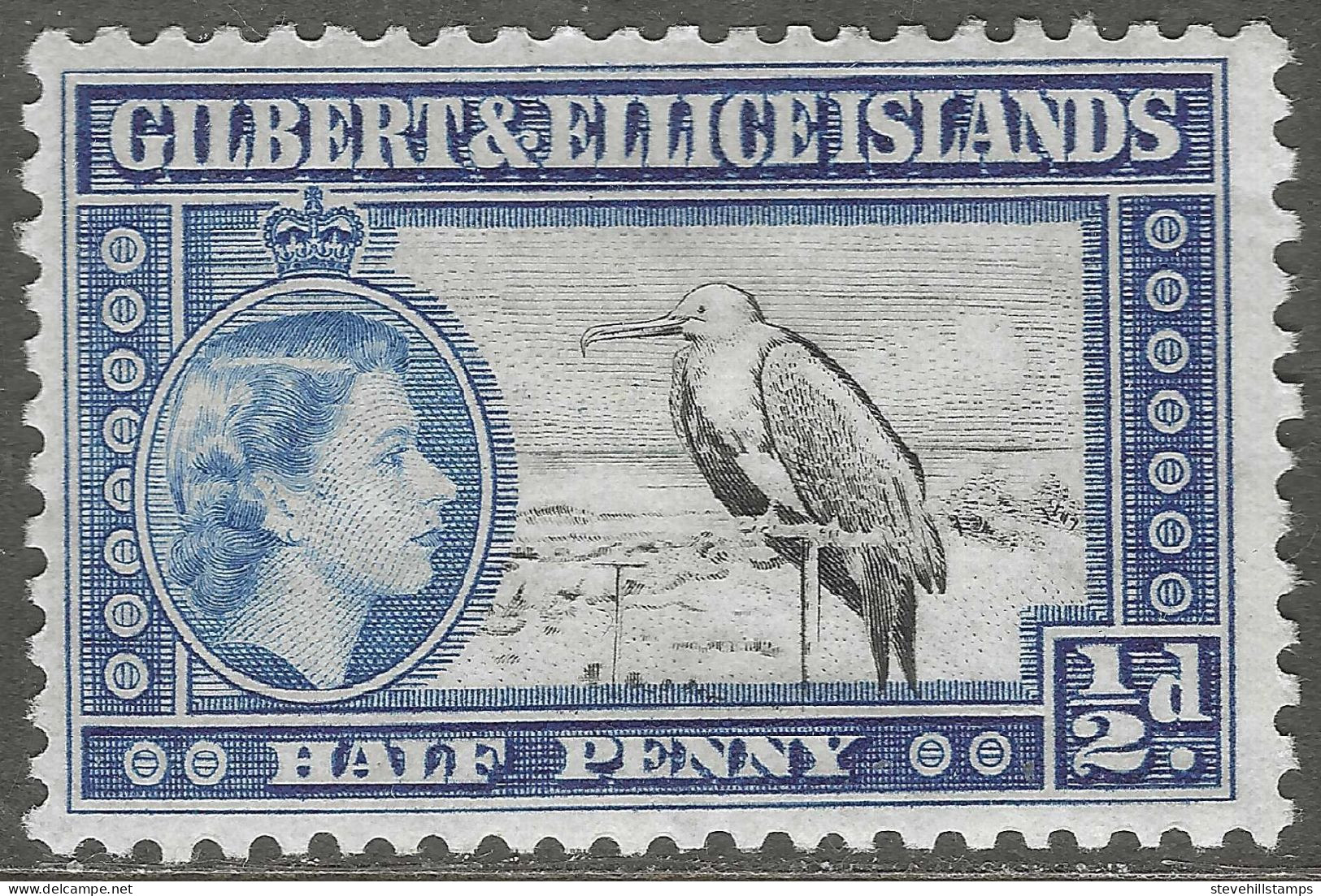 Gilbert And Ellis Islands. 1956-62 QEII. ½d MH. SG 64 - Gilbert & Ellice Islands (...-1979)
