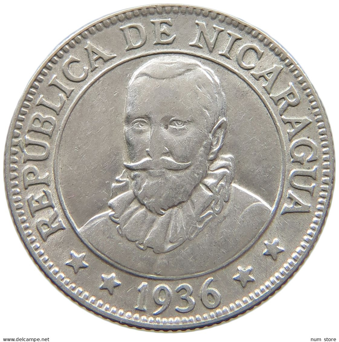 NICARAGUA 25 CENTAVOS 1936  #MA 025423 - Nicaragua