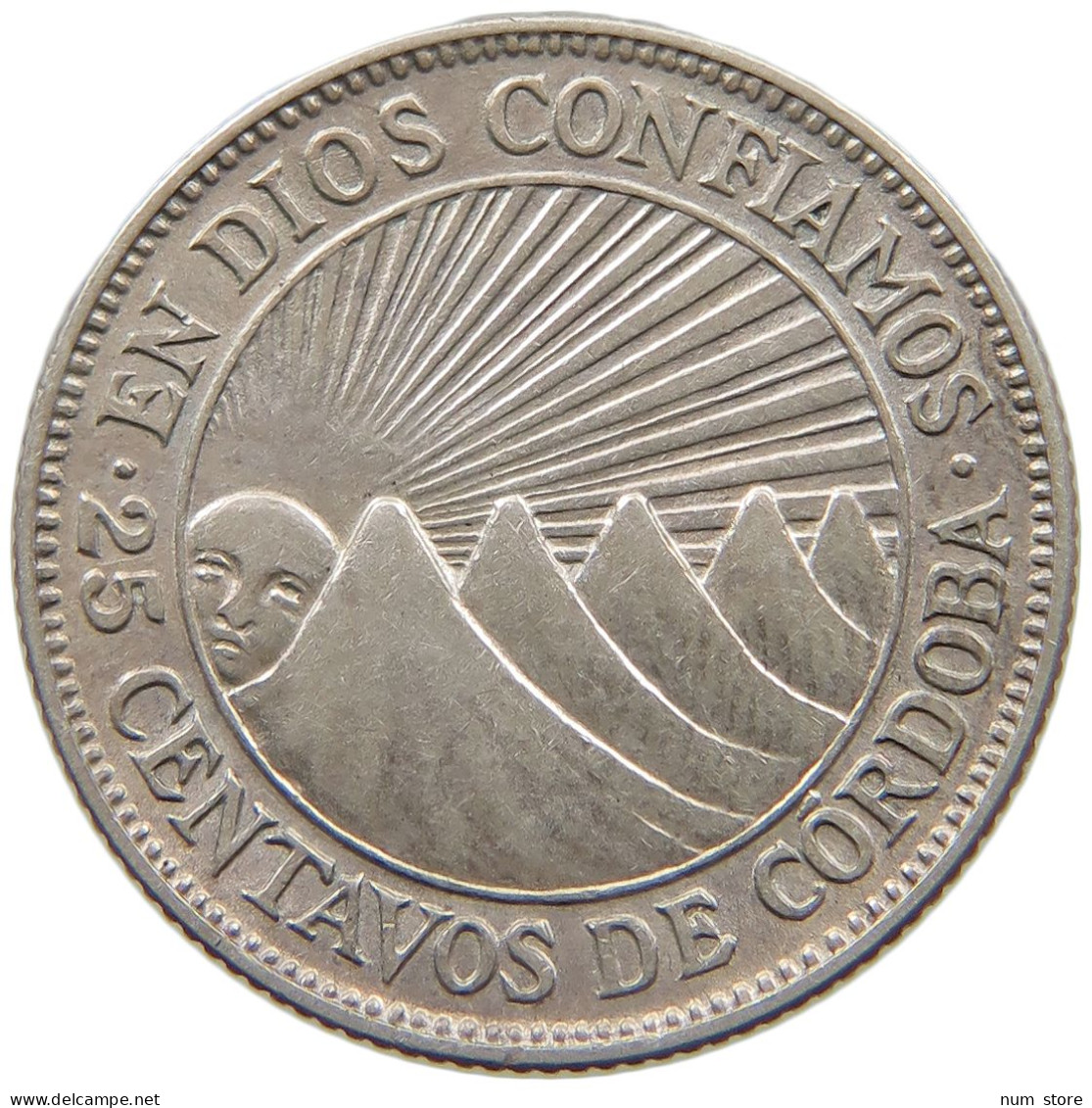 NICARAGUA 25 CENTAVOS 1936  #MA 025423 - Nicaragua