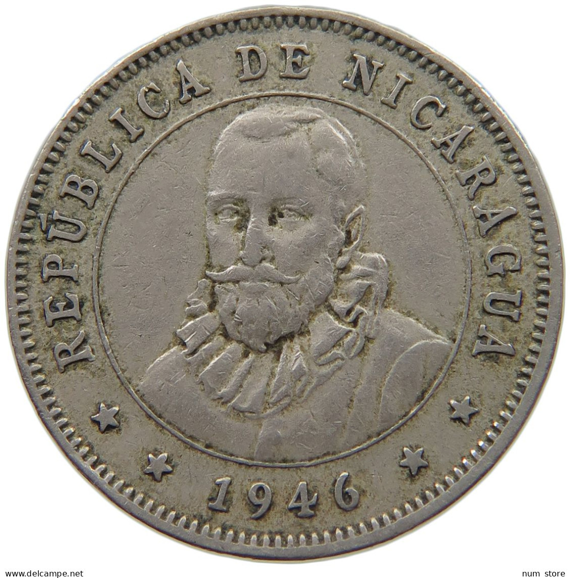 NICARAGUA 25 CENTAVOS 1946  #MA 025426 - Nicaragua