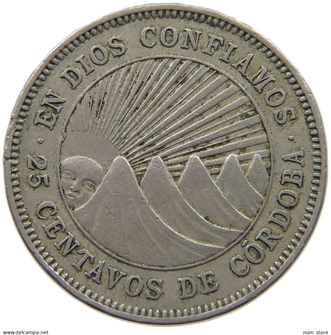 NICARAGUA 25 CENTAVOS 1946  #MA 025426 - Nicaragua