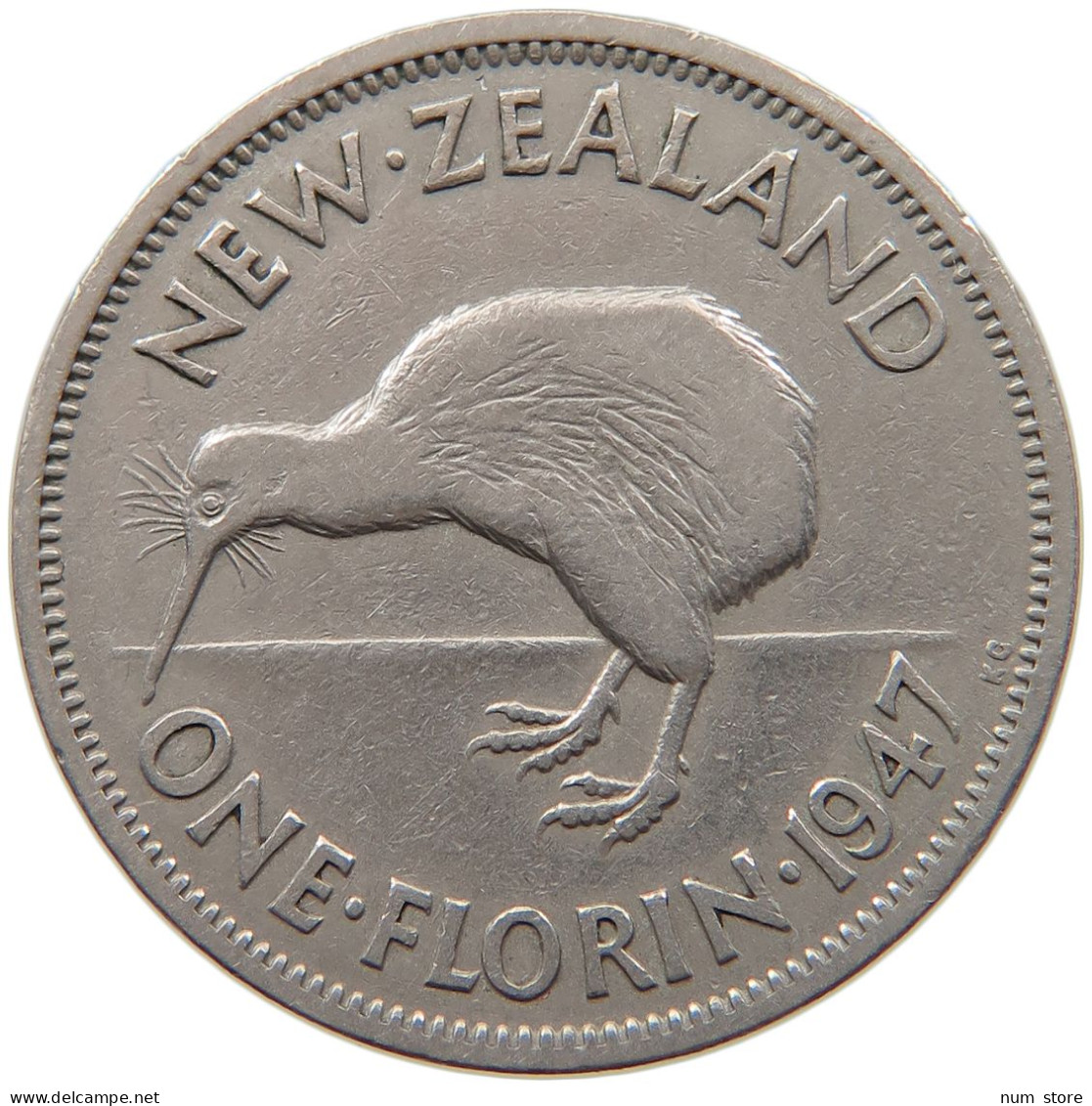 NEW ZEALAND FLORIN 1947 GEORGE VI. (1936-1952) #MA 066525 - Nouvelle-Zélande