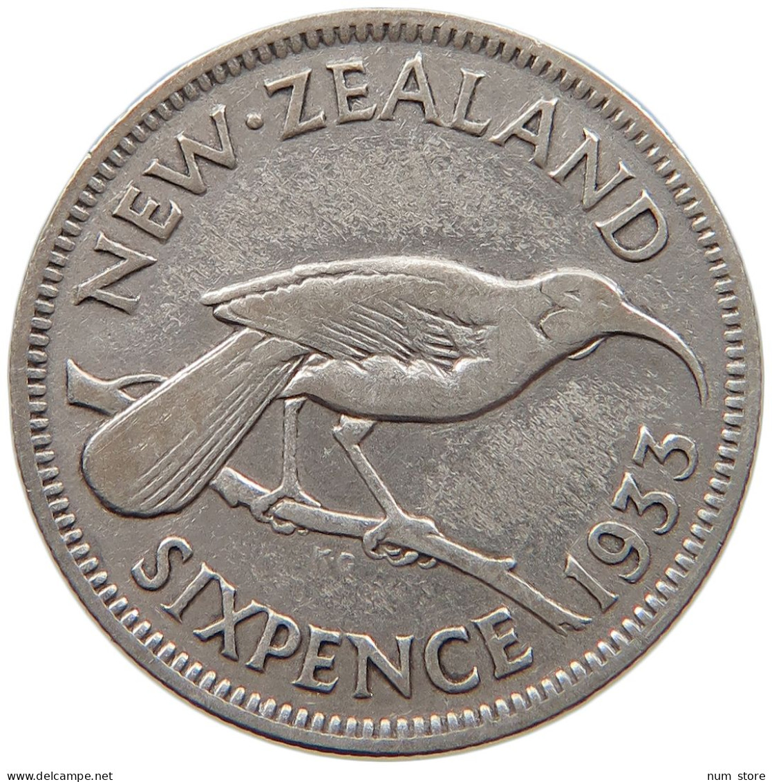 NEW ZEALAND 6 PENCE 1933 GEORGE V. (1910-1936) #MA 105138 - Nouvelle-Zélande