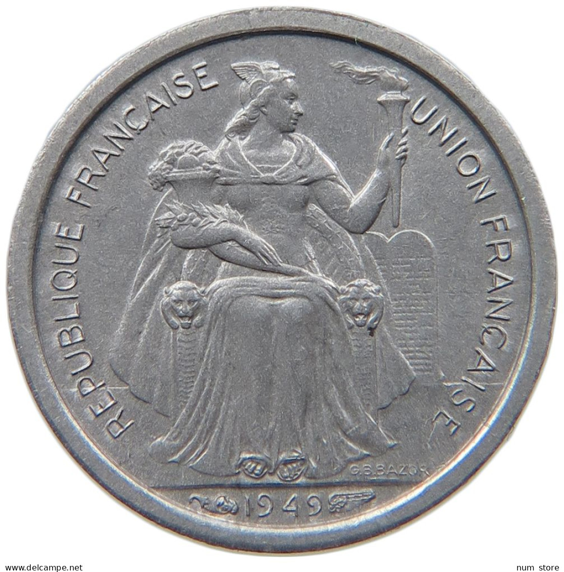 NEW CALEDONIA 50 CENTIMES 1949  #MA 098881 - Nieuw-Caledonië