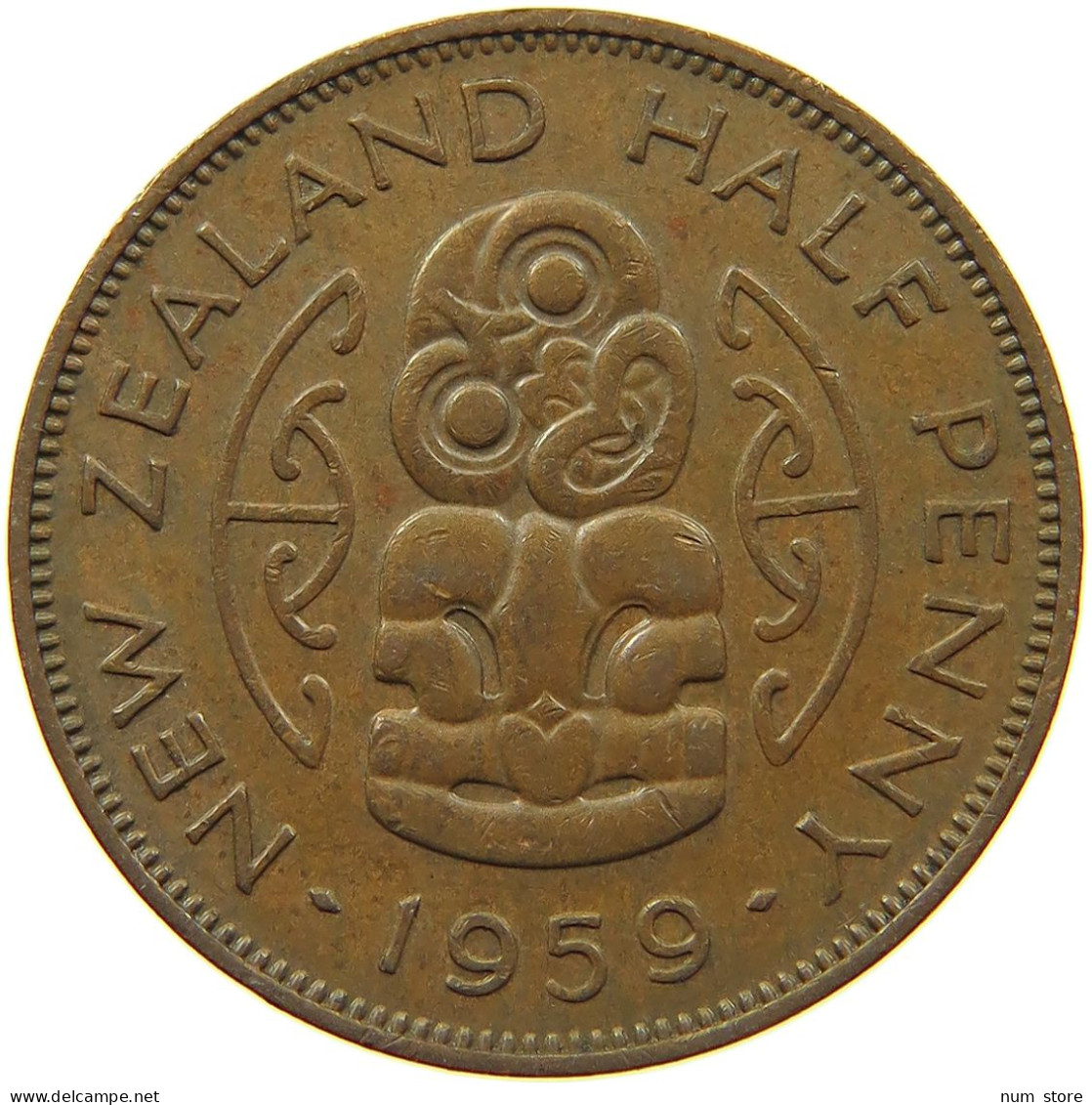 NEW ZEALAND 1/2 PENNY 1959 ELIZABETH II. (1952-2022) #MA 073200 - Nouvelle-Zélande