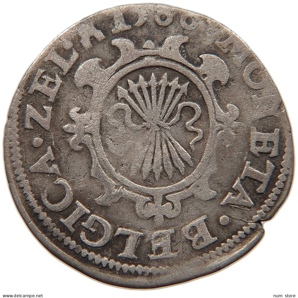 NETHERLANDS ZEELAND 1/20 REAAL OF LEICESTERSTOTER 1588  #MA 064821 - Provincial Coinage