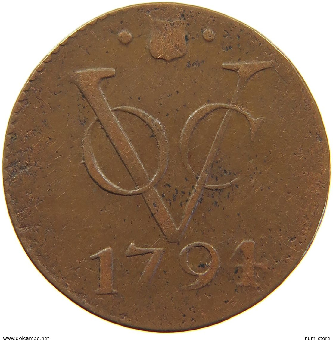 NETHERLANDS UTRECHT DUIT 1794  #MA 061869 - Monedas Provinciales