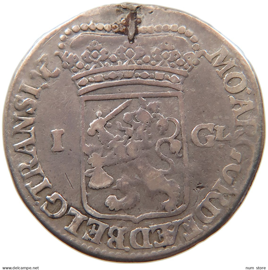 NETHERLANDS OVERIJSSEL GULDEN 1737  #MA 064816 - Provincial Coinage