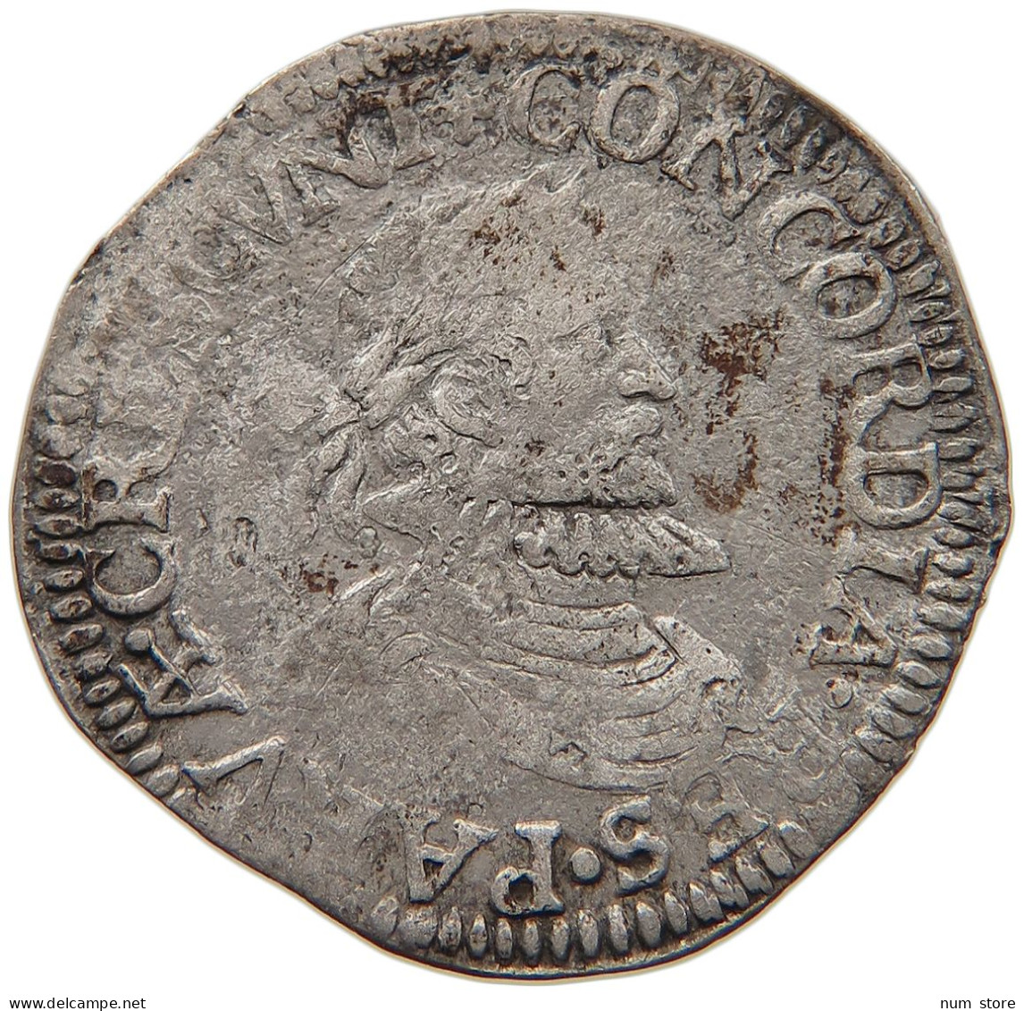 NETHERLANDS OVERIJSSEL 1/20 REAAL OF LEICESTERSTOTER 1591  #MA 064819 - Monedas Provinciales