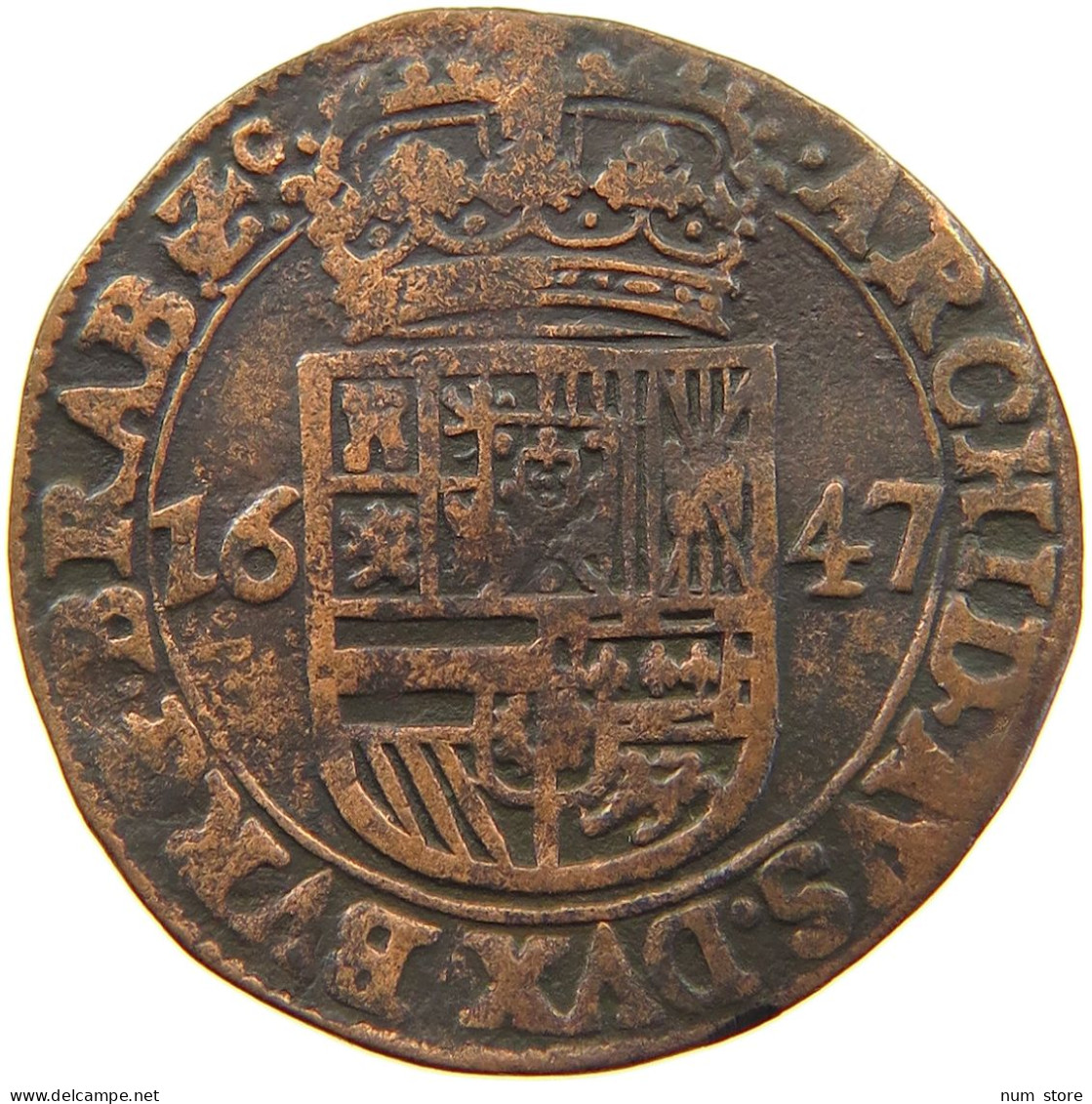 NETHERLANDS LIARD 1647 FELIPE IV #MA 018382 - …-1795 : Période Ancienne