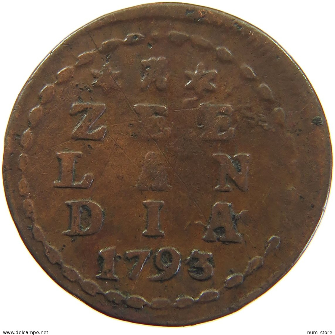 NETHERLANDS ZEELAND DUIT 1793  #MA 064827 - Provincial Coinage