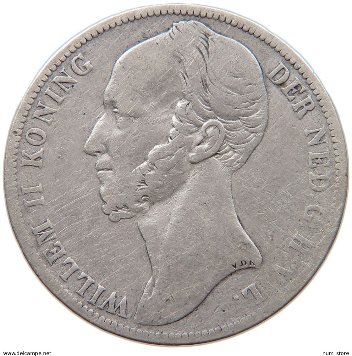NETHERLANDS GULDEN 1845 WILLEM II., 1840-1849 #MA 065462 - 1840-1849: Willem II