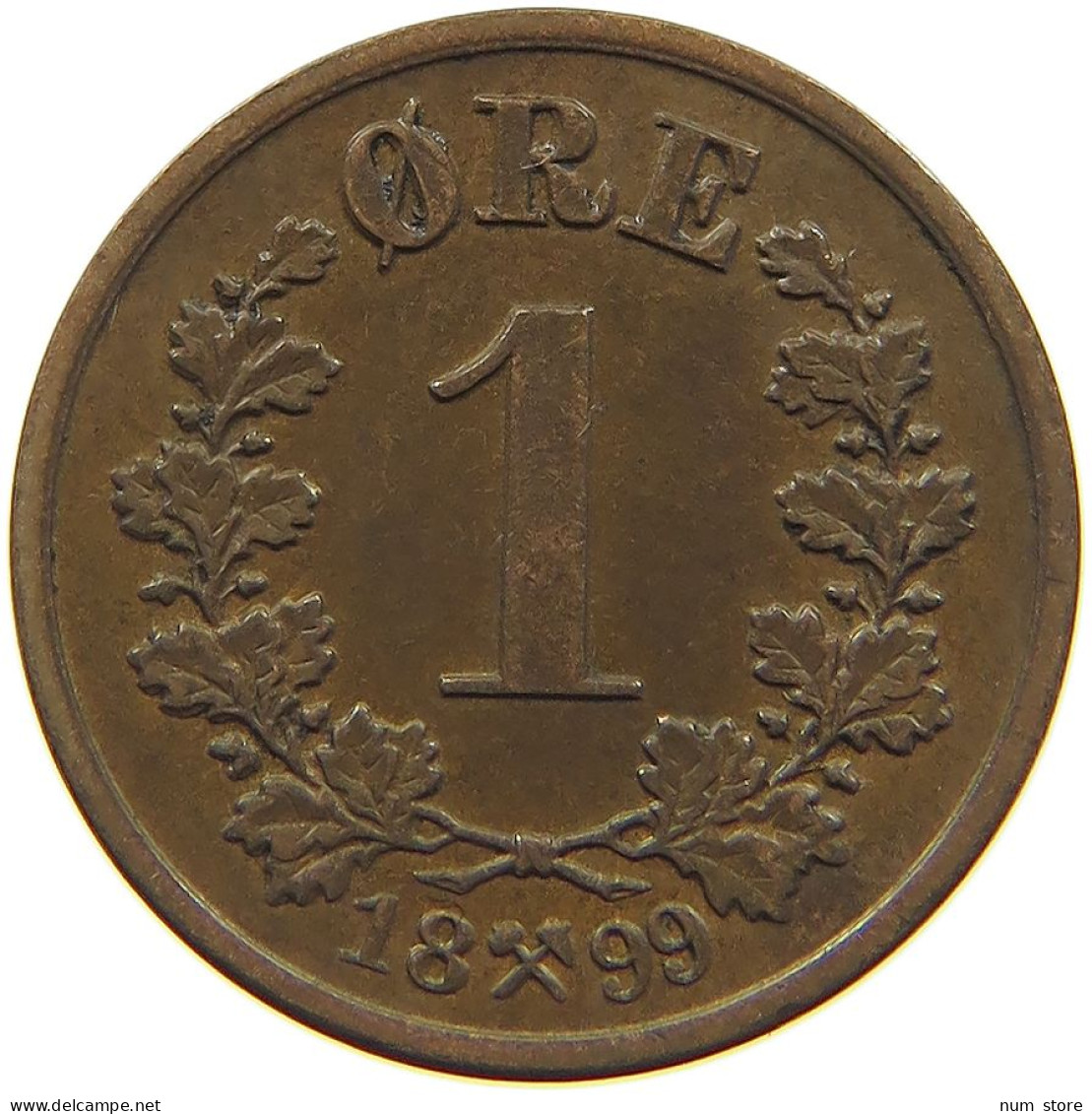 NORWAY ORE 1899 OSCAR II. 1872-1905. #MA 022738 - Norvège