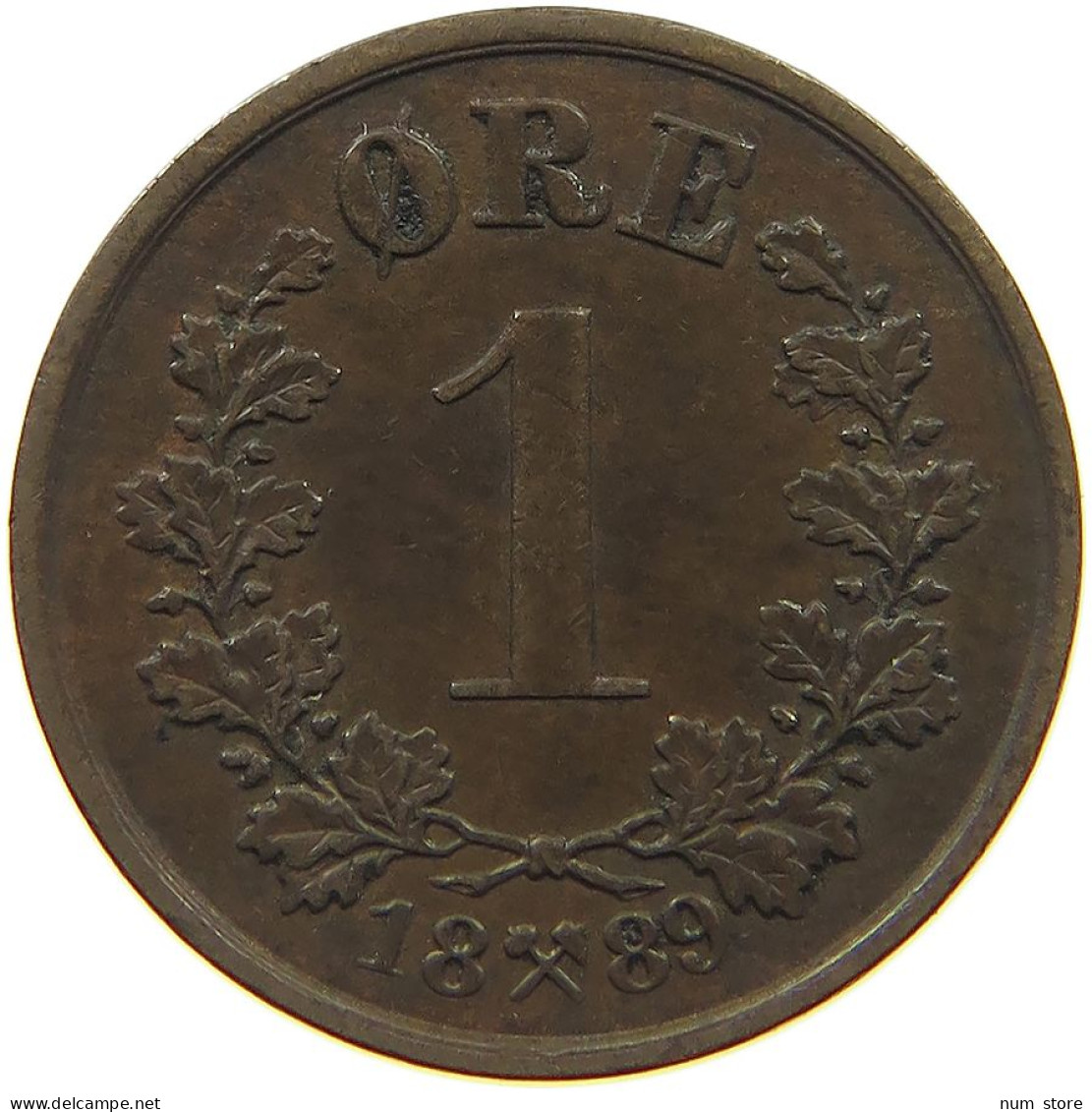 NORWAY ORE 1889 OSCAR II. 1872-1905. #MA 022739 - Norvège