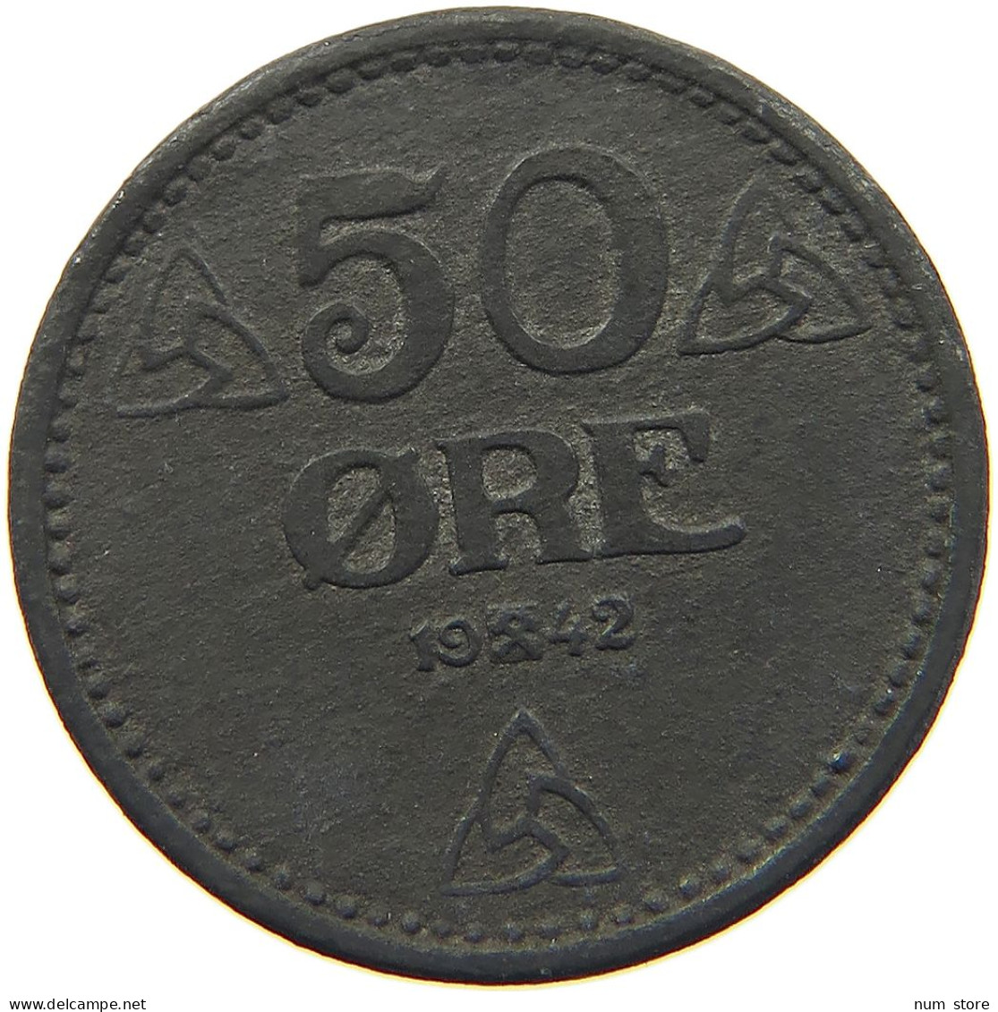 NORWAY 50 ÖRE 1942 HAAKON VII. 1905-1957 #MA 064675 - Norvège