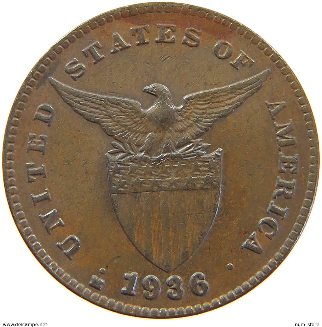 PHILIPPINES US CENTAVO 1936  #MA 065803 - Filipinas