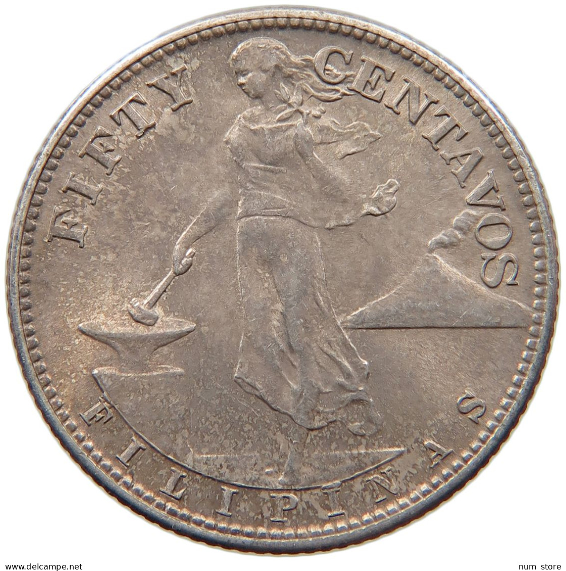 PHILIPPINES US 50 CENTAVOS 1944 S  #MA 068464 - Philippines