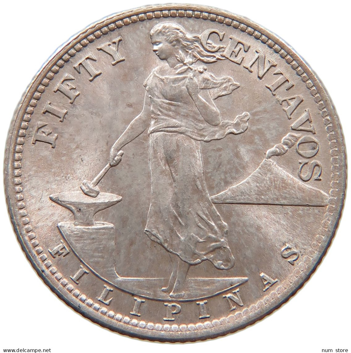 PHILIPPINES US 50 CENTAVOS 1945 S  #MA 068463 - Philippines