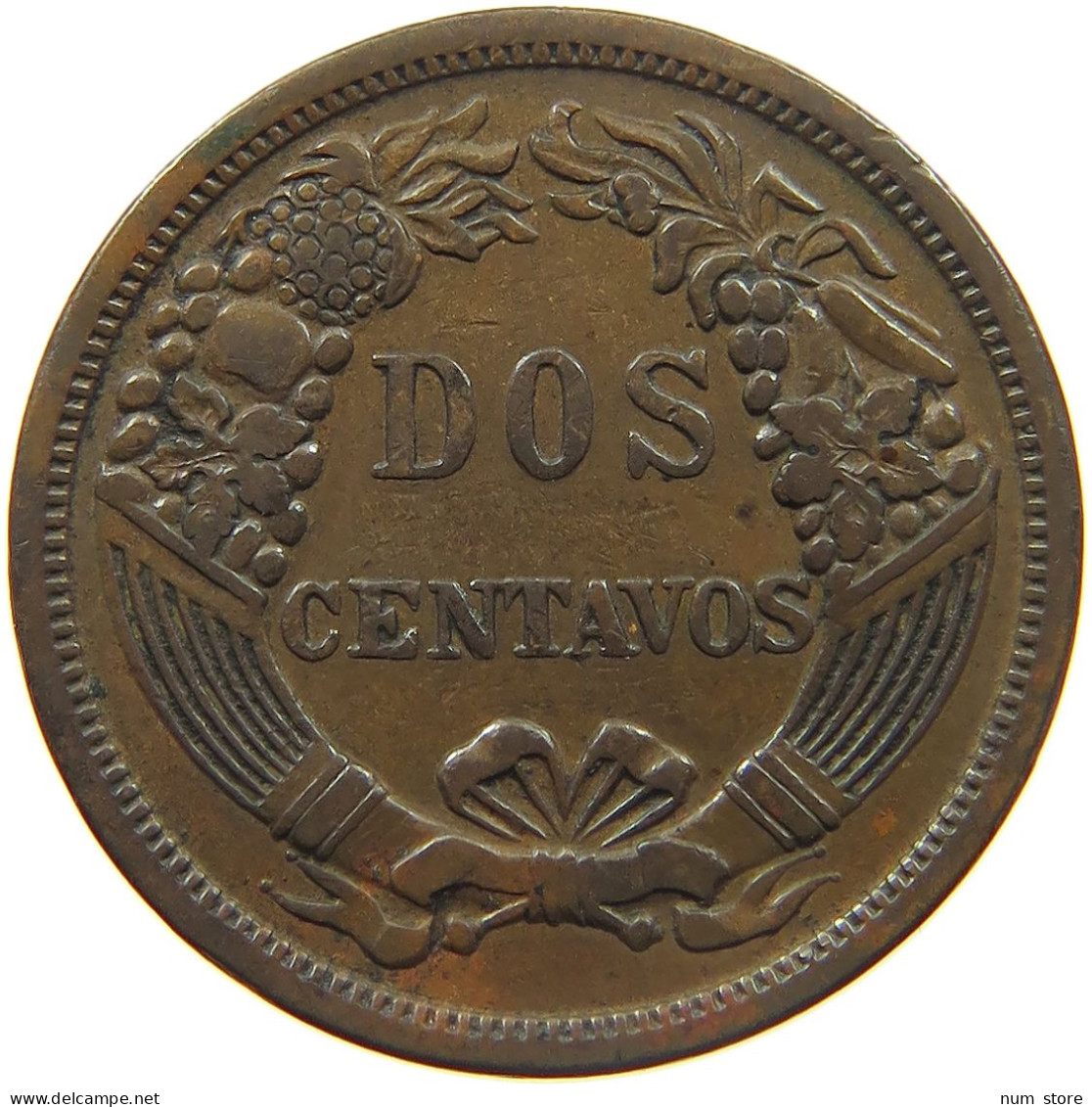 PERU 2 CENTAVOS 1895  #MA 025188 - Peru