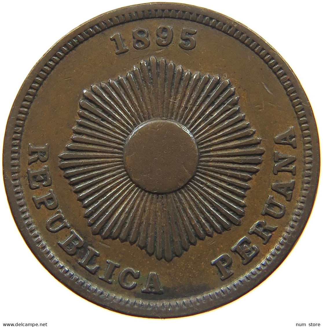 PERU 2 CENTAVOS 1895  #MA 025188 - Peru