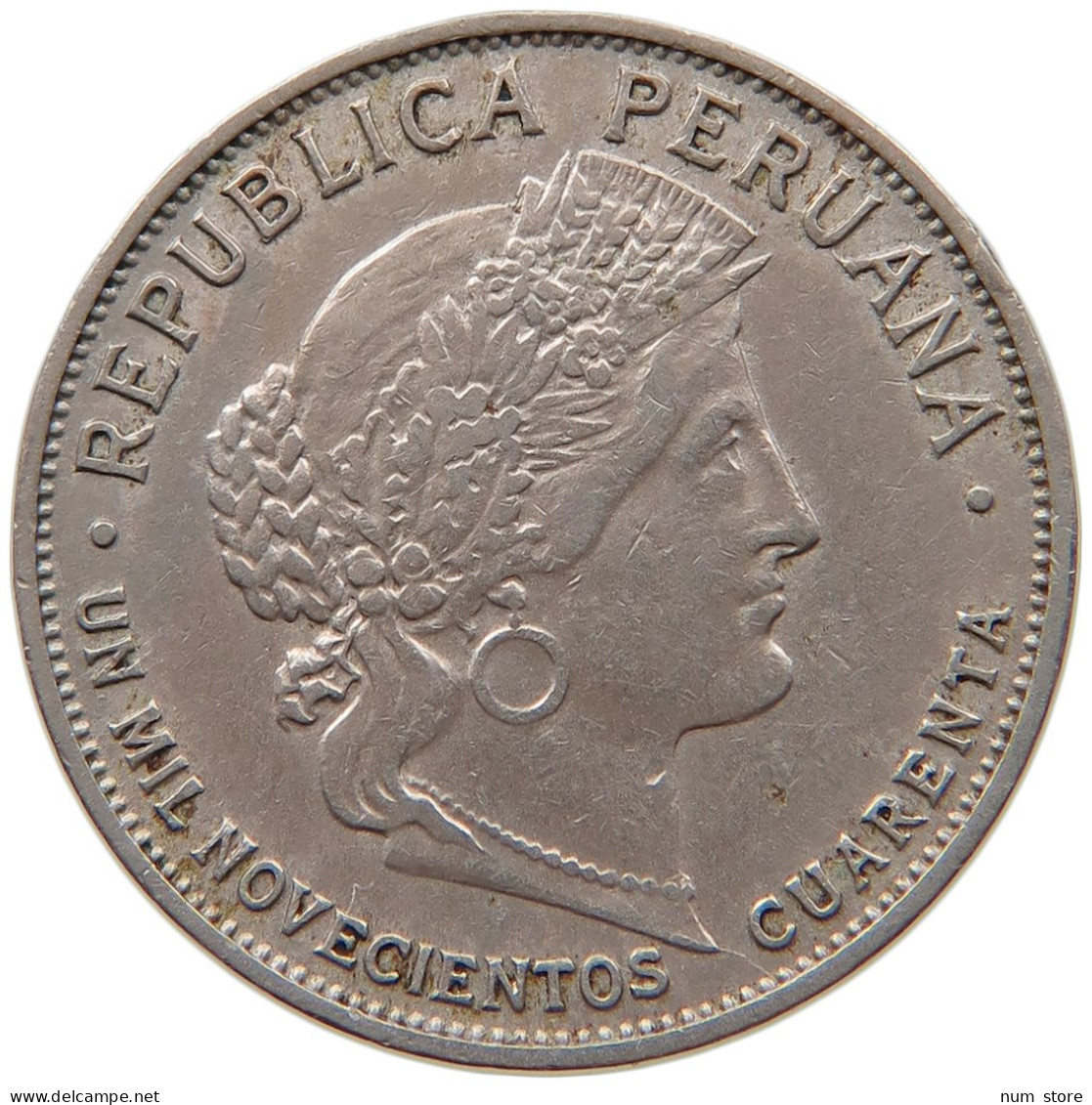 PERU 10 CENTAVOS 1940  #MA 067184 - Peru