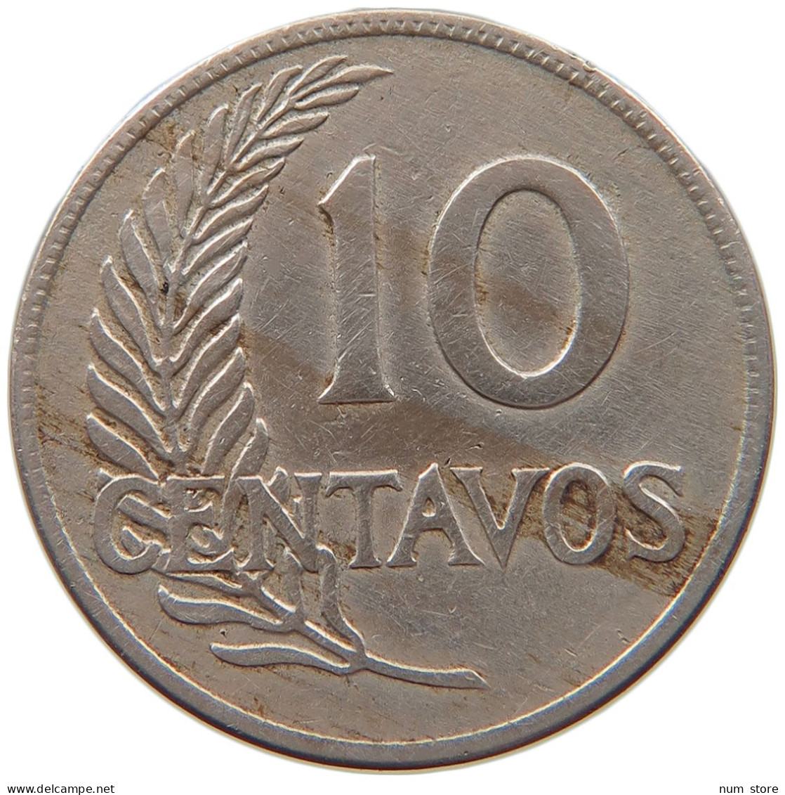 PERU 10 CENTAVOS 1919  #MA 067183 - Perú