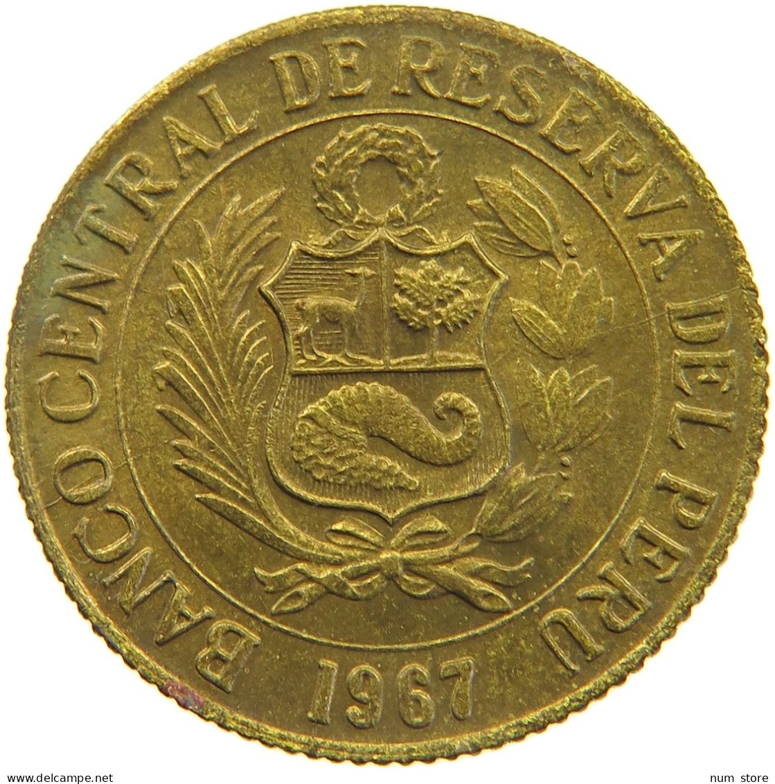 PERU 1/2 SOL 1967  #MA 026061 - Perú