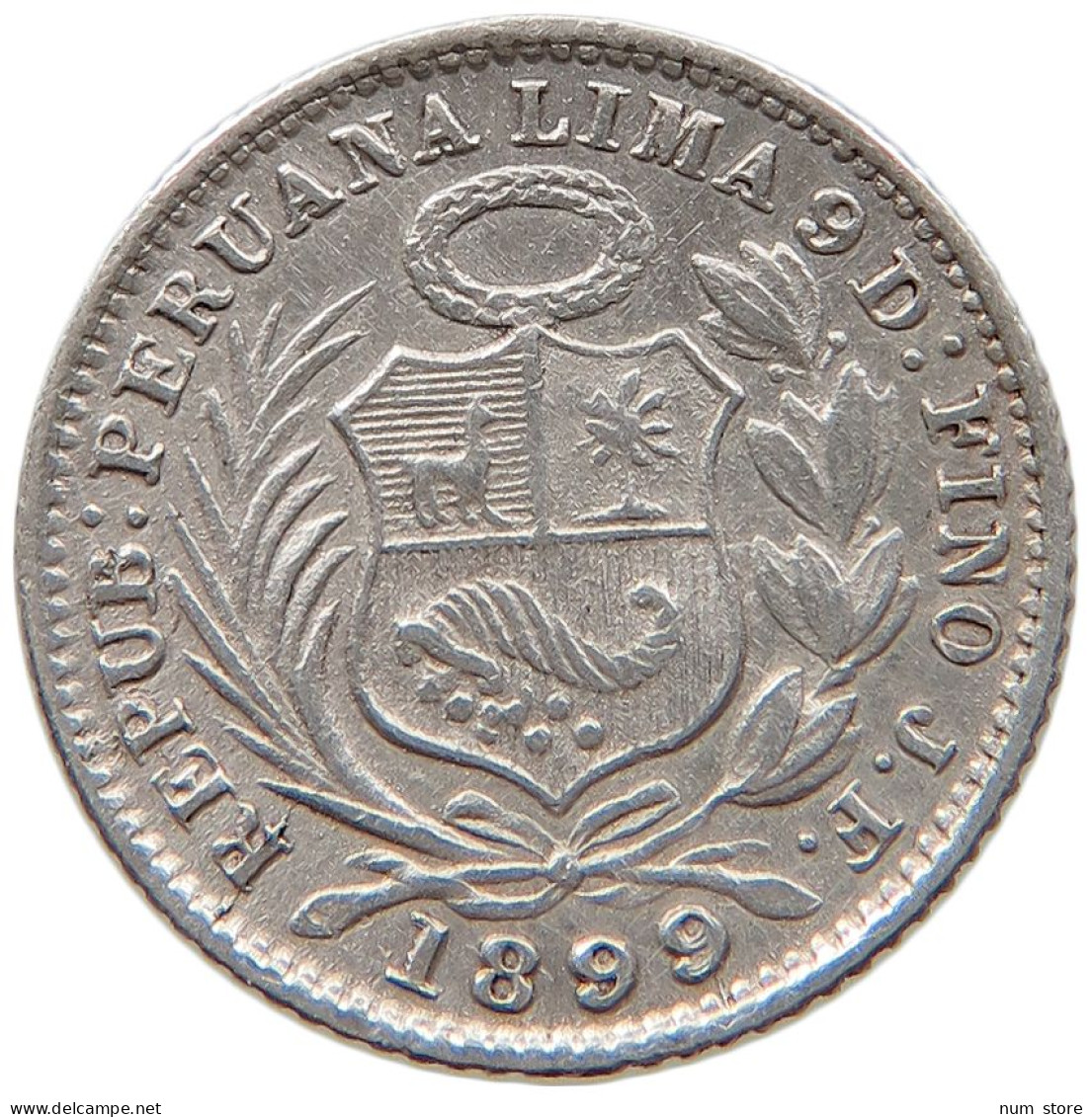 PERU 1/2 DINERO 1899  #MA 067186 - Perú